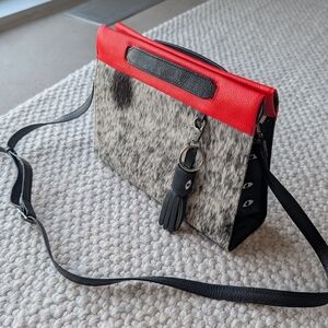 Red and Black Women's Shoulder Bag
